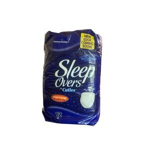 (1) Pack of 12 Sleep Overs By Cuties Pull Up/Underwear Large/X Large 60-125 Lbs